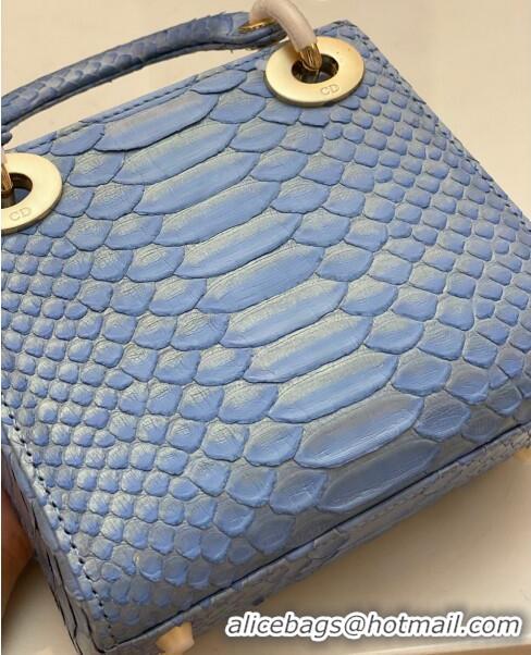 Trendy Design Dior Mini Lady Dior Bag in Python Leather CD2116 Blue 2023