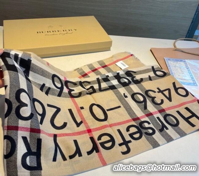 Grade Cheapest Burberry Limited Check Scarf 90x200cm B1221 Beige 2023