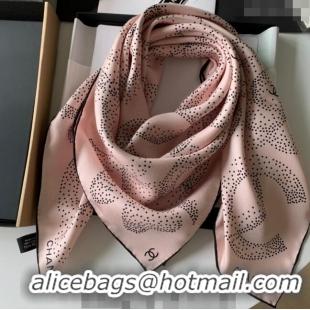 Reasonable Price Chanel Silk Sqaure Scarf 90x90cm CH122101 Light Pink 2023