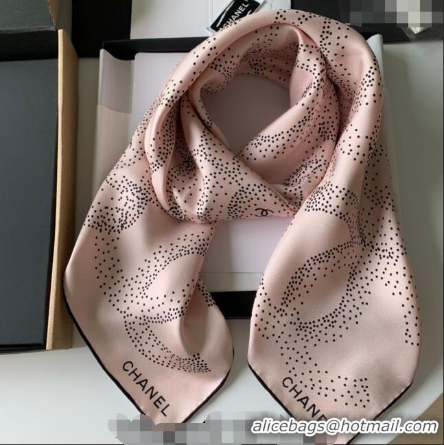 Reasonable Price Chanel Silk Sqaure Scarf 90x90cm CH122101 Light Pink 2023