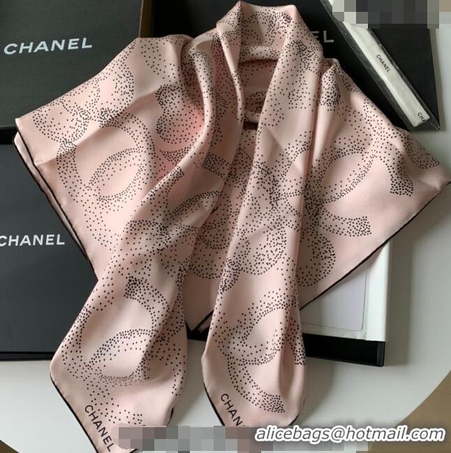 Reasonable Price Chanel Silk Sqaure Scarf 90x90cm CH122101 Light Pink 2023