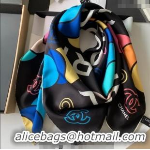 Good Taste Chanel Silk Sqaure Scarf 90x90cm CH122101 Multicolor 2023