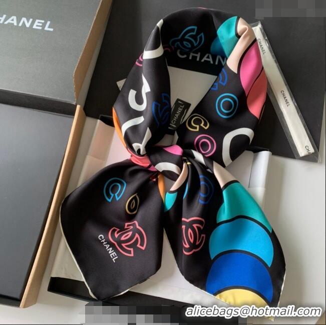 Good Taste Chanel Silk Sqaure Scarf 90x90cm CH122101 Multicolor 2023