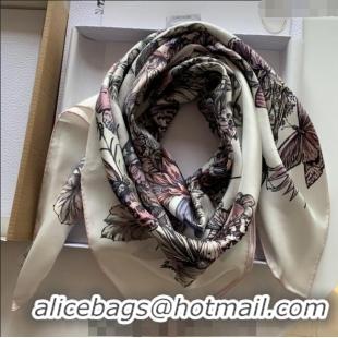 Pretty Style Dior Butterfly Silk Sqaure Scarf 90x90cm DR122101 Pink 2023