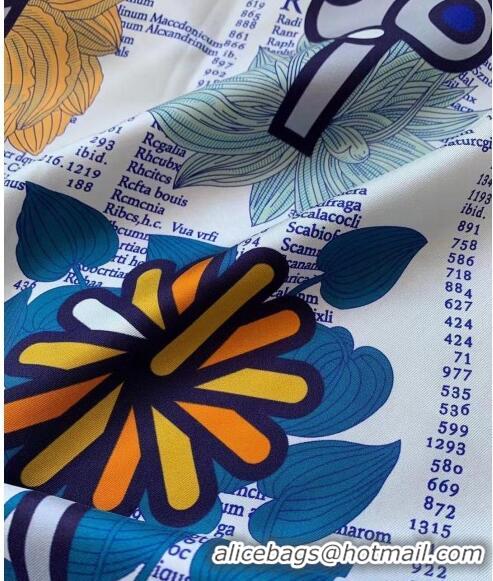 Reasonable Price Hermes Botanical Silk Sqaure Scarf 90x90cm H1221 Blue 2023