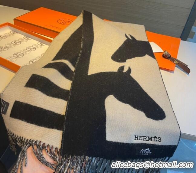 Top Quality Hermes LOVE Cashmere Long Scarf 30x140cm HS122101 Black 2023