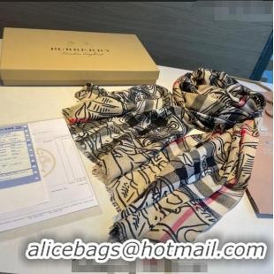 Trendy Design Burberry Equestrian Knight Cashmere Long Scarf 90x200cm 1221 Beige/Black 2023