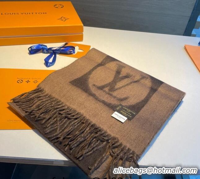 Good Product Louis Vuitton Cashmere Long Scarf 30x180cm LV122103 Brown 2023