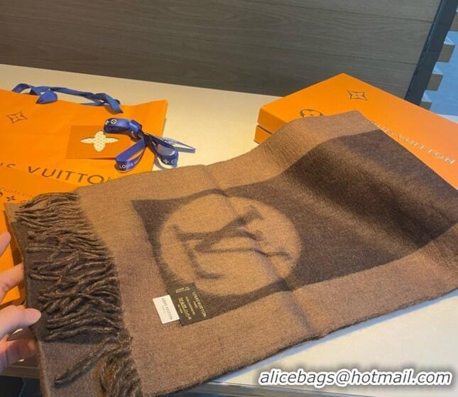 Good Product Louis Vuitton Cashmere Long Scarf 30x180cm LV122103 Brown 2023