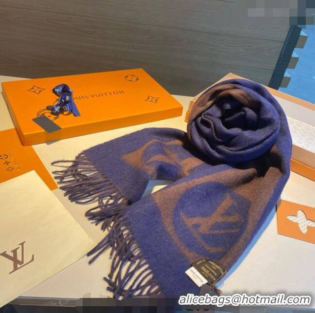 Top Quality Louis Vuitton Cashmere Long Scarf 30x180cm LV122103 Blue 2023