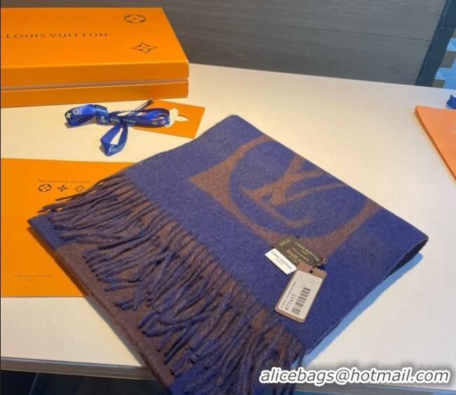 Top Quality Louis Vuitton Cashmere Long Scarf 30x180cm LV122103 Blue 2023