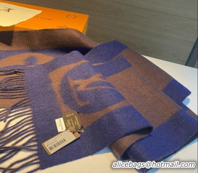 Top Quality Louis Vuitton Cashmere Long Scarf 30x180cm LV122103 Blue 2023