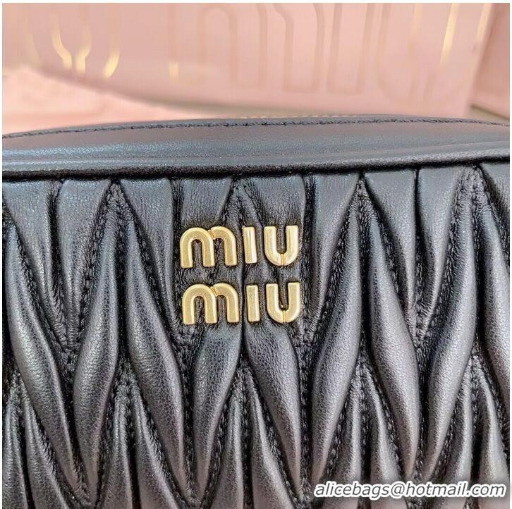 Buy Inexpensive miu miu Matelasse Nappa Original Sheepskin Leather bag 5NE846 Black