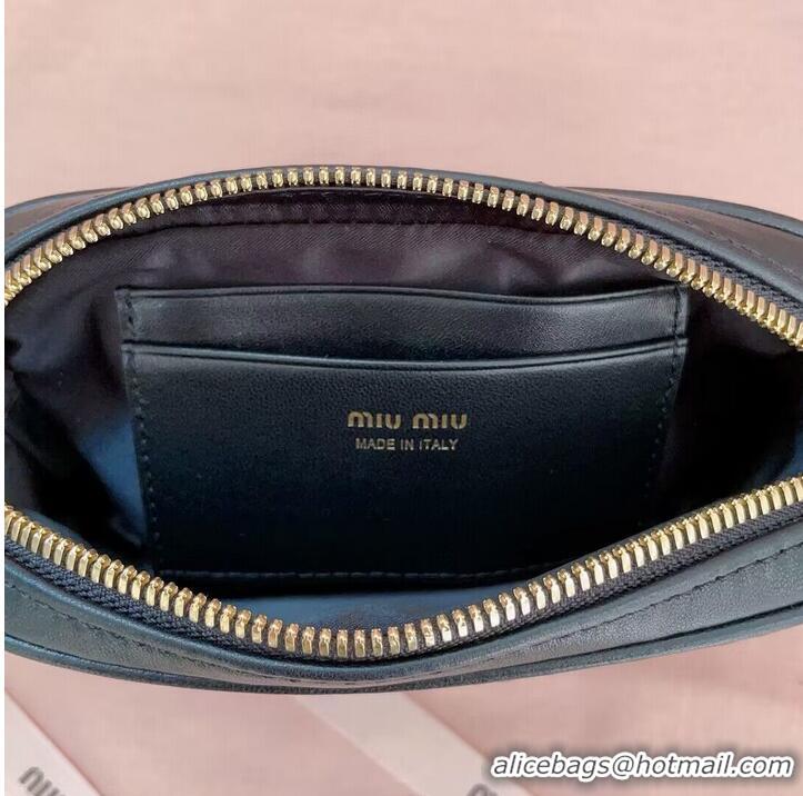 Buy Inexpensive miu miu Matelasse Nappa Original Sheepskin Leather bag 5NE846 Black