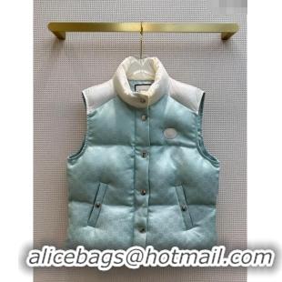 Buy Inexpensive Gucci Down Vest G110902 Light Green 2023