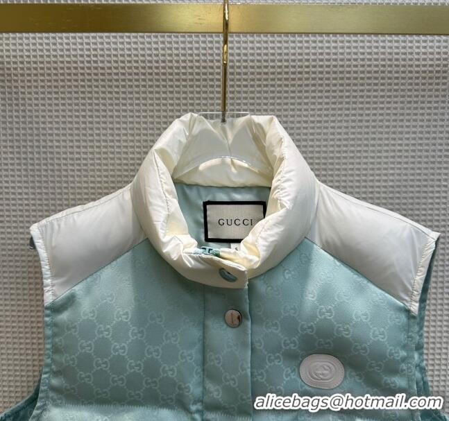 Buy Inexpensive Gucci Down Vest G110902 Light Green 2023