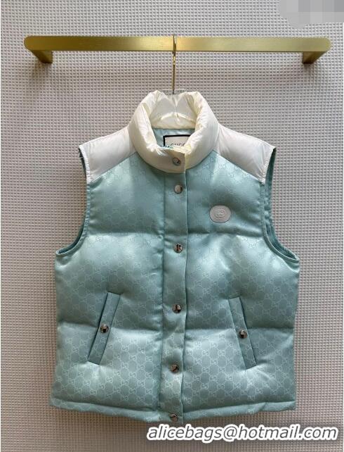 Buy Inexpensive Gucci Down Vest G110902 Light Green 2023