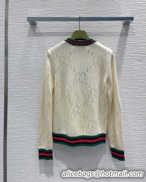 Big Discount Gucci Wool Sweater G112321 Beige 2023