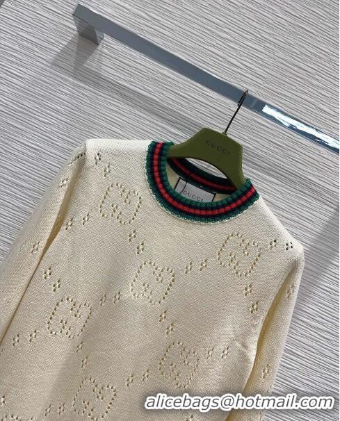 Big Discount Gucci Wool Sweater G112321 Beige 2023