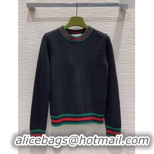 Top Quality Gucci Wool Sweater G112322 Black 2023