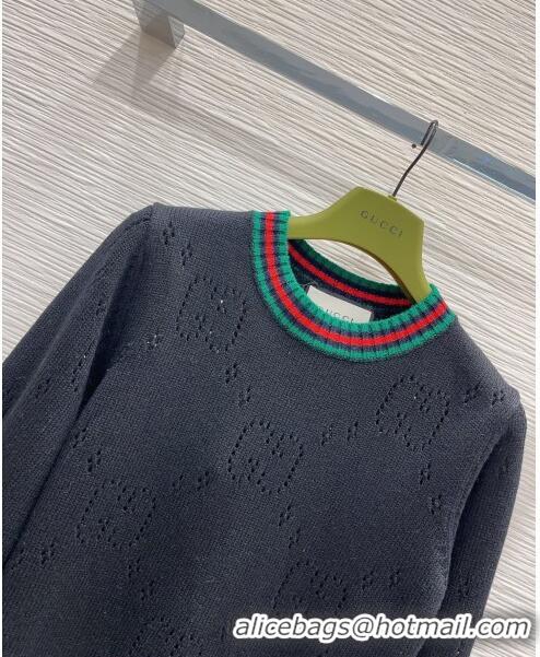 Top Quality Gucci Wool Sweater G112322 Black 2023