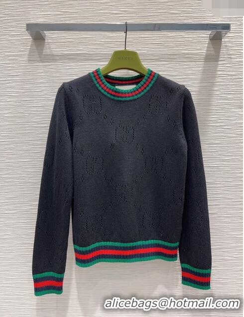 Top Quality Gucci Wool Sweater G112322 Black 2023