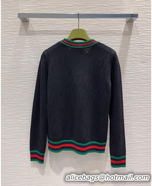 Top Quality Gucci Wool Sweater G112322 Black 2023