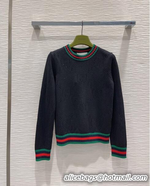 Top Quality Gucci Wool Sweater G112322 Black 2023