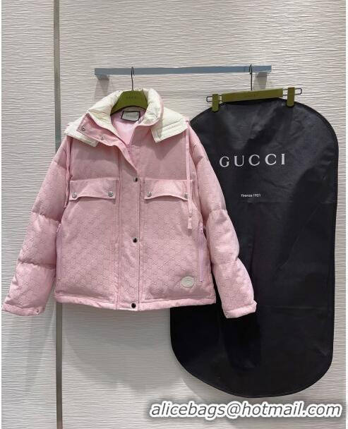 Buy Fashionable Gucci GG Down Jacket G112323 Pink 2023