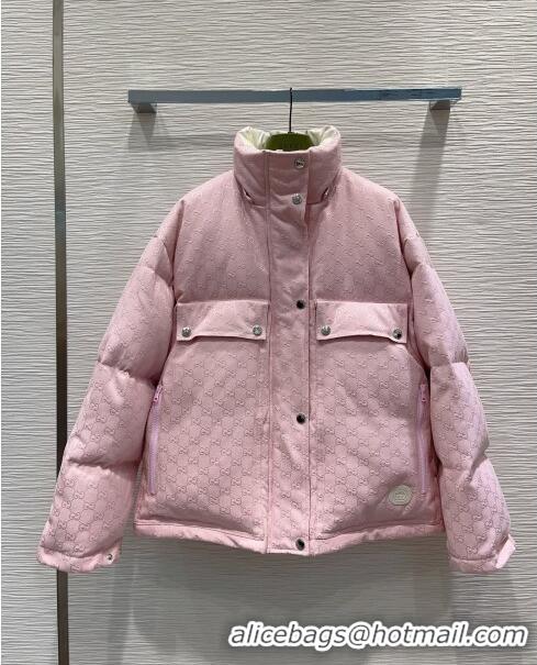 Buy Fashionable Gucci GG Down Jacket G112323 Pink 2023