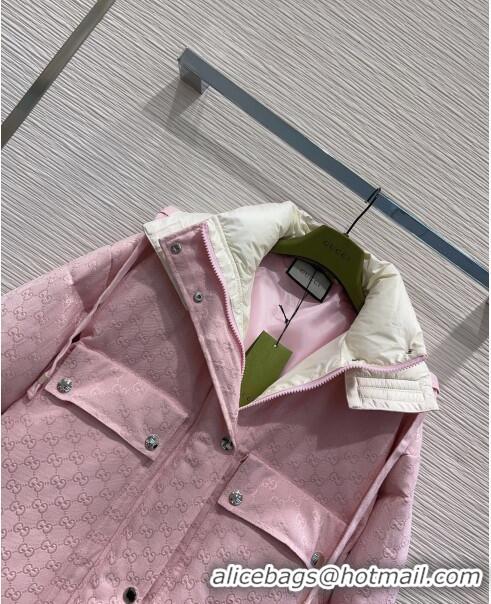 Buy Fashionable Gucci GG Down Jacket G112323 Pink 2023