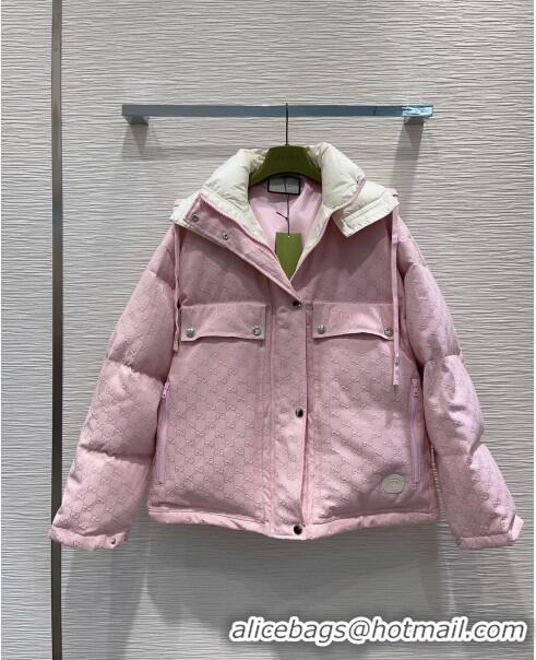 Buy Fashionable Gucci GG Down Jacket G112323 Pink 2023