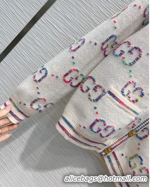 Classic Design Gucci Wool Cardigan G112454 White 2023