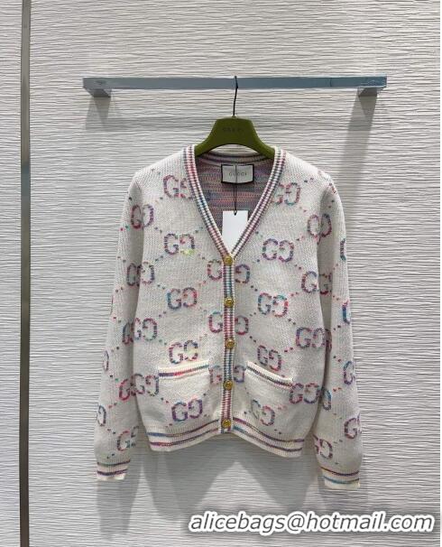 Classic Design Gucci Wool Cardigan G112454 White 2023