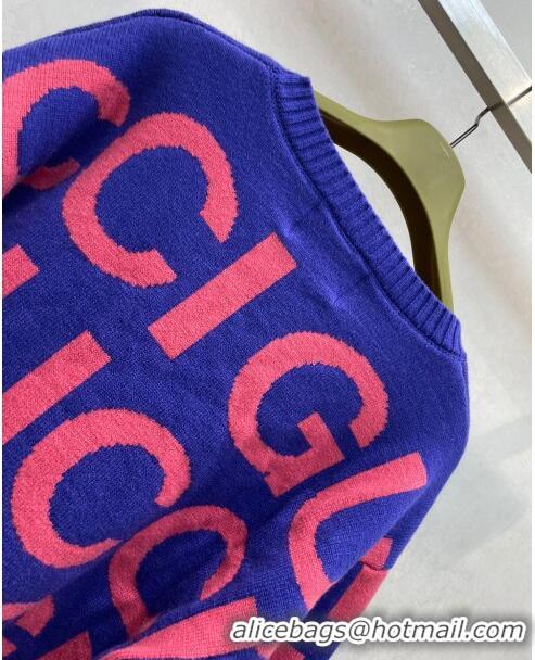 Buy Cheap Gucci Wool & Cashmere Sweater G112504 Blue 2023