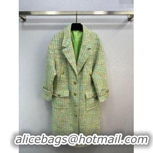 Most Popular Gucci Tweed Coat G112510 Green 2023