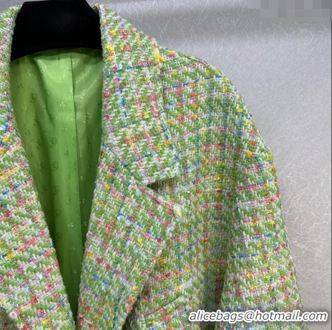 Most Popular Gucci Tweed Coat G112510 Green 2023