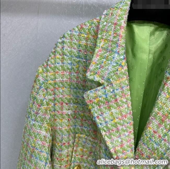 Most Popular Gucci Tweed Coat G112510 Green 2023