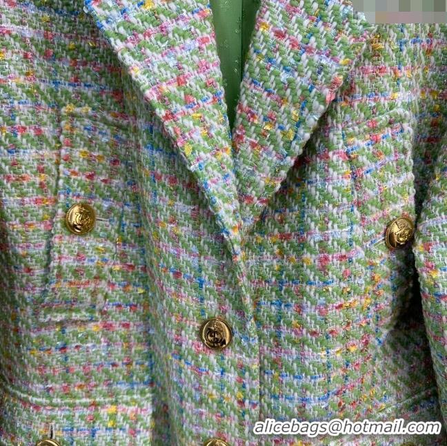 Most Popular Gucci Tweed Coat G112510 Green 2023