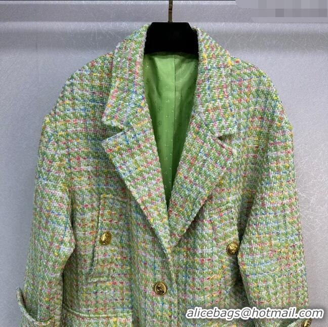 Most Popular Gucci Tweed Coat G112510 Green 2023