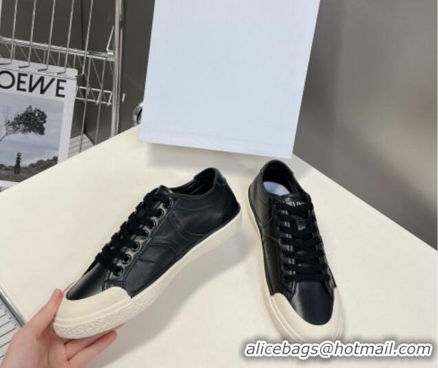 Durable Celine AS-01 Low Lace-up Alan Sneakers with Triomphe Patch in Calfskin Black 204092