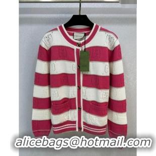 Fashion Discount Gucci Wool Cardigan G113035 Pink 2023