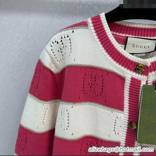 Fashion Discount Gucci Wool Cardigan G113035 Pink 2023