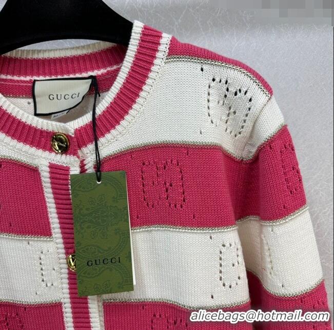 Fashion Discount Gucci Wool Cardigan G113035 Pink 2023