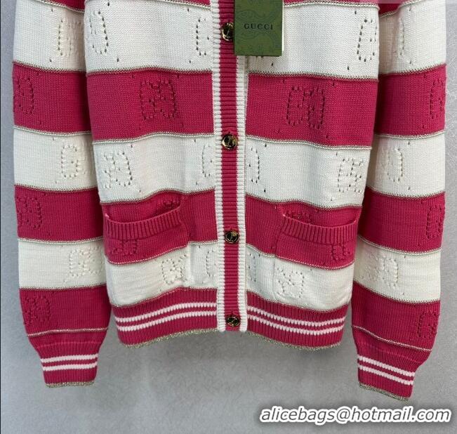 Fashion Discount Gucci Wool Cardigan G113035 Pink 2023