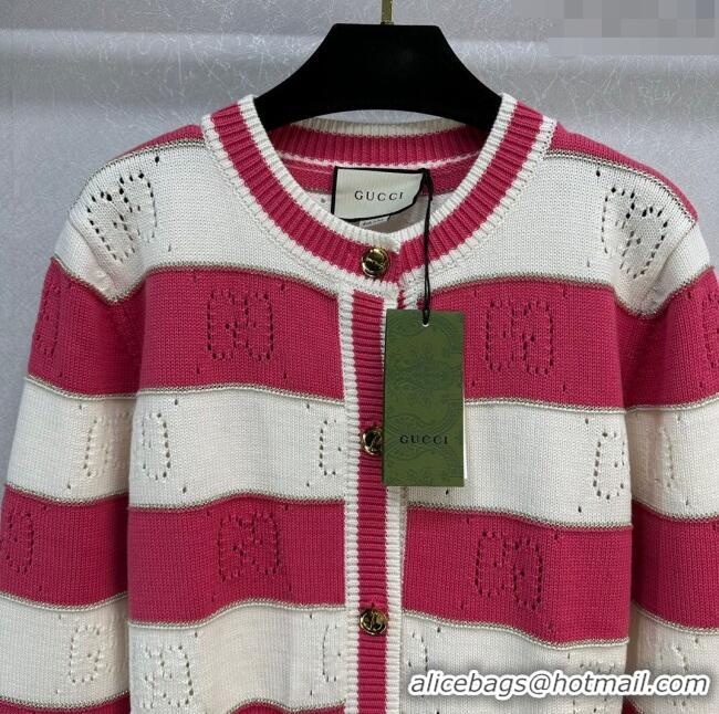 Fashion Discount Gucci Wool Cardigan G113035 Pink 2023