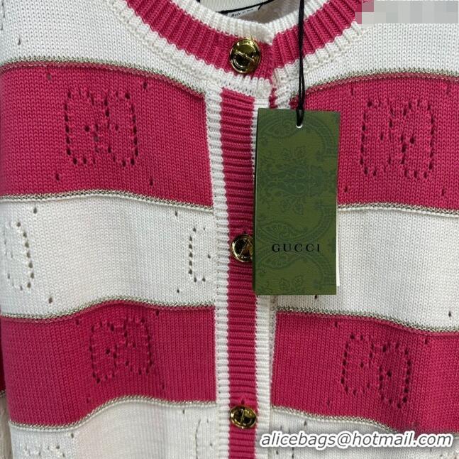 Fashion Discount Gucci Wool Cardigan G113035 Pink 2023