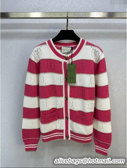 Fashion Discount Gucci Wool Cardigan G113035 Pink 2023