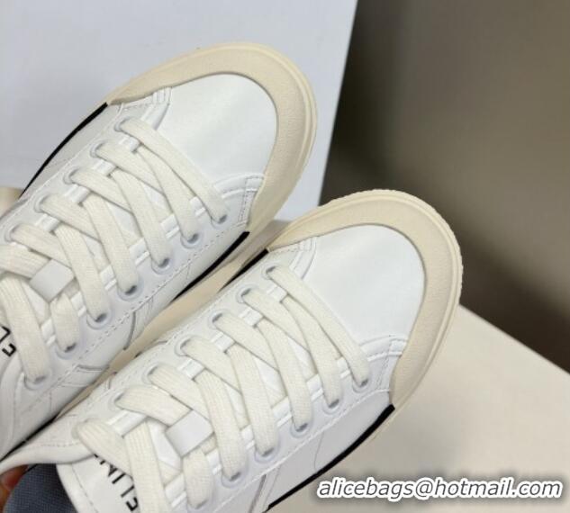 Best Price Celine AS-01 Low Lace-up Alan Sneakers with Triomphe Patch in Calfskin White 204093