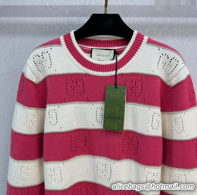 ​Best Price Gucci Wool Sweater G113036 Pink 2023